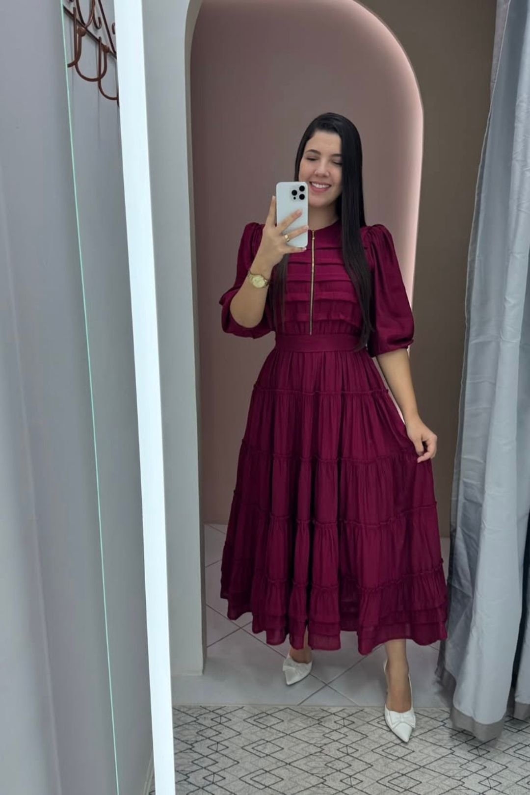 2647 | Vestido Neide - Vinho