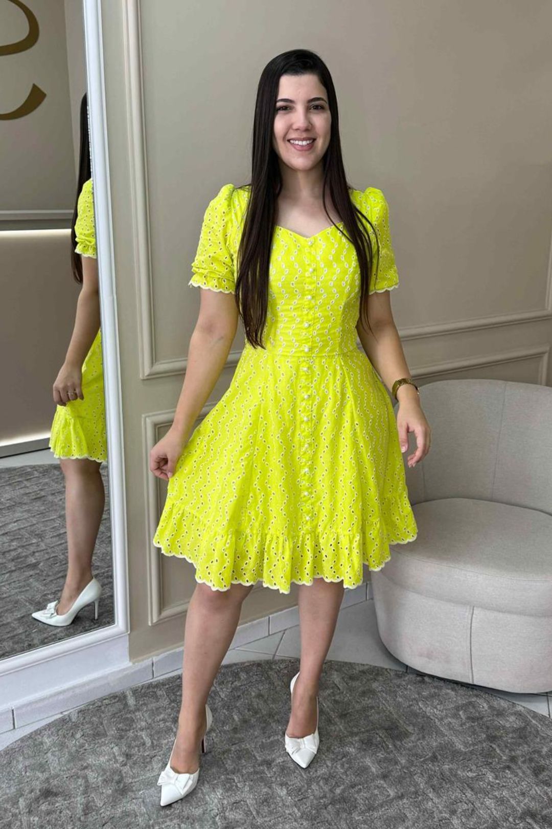 1763 | Vestido Leidy - Amarelo
