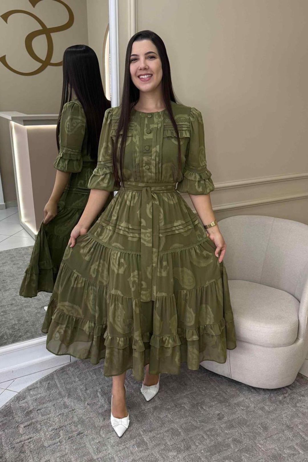 1948 | Vestido Gabriele Verde