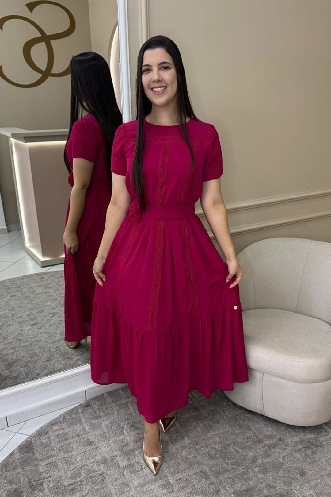 1173 | Vestido Roseli - Marsala