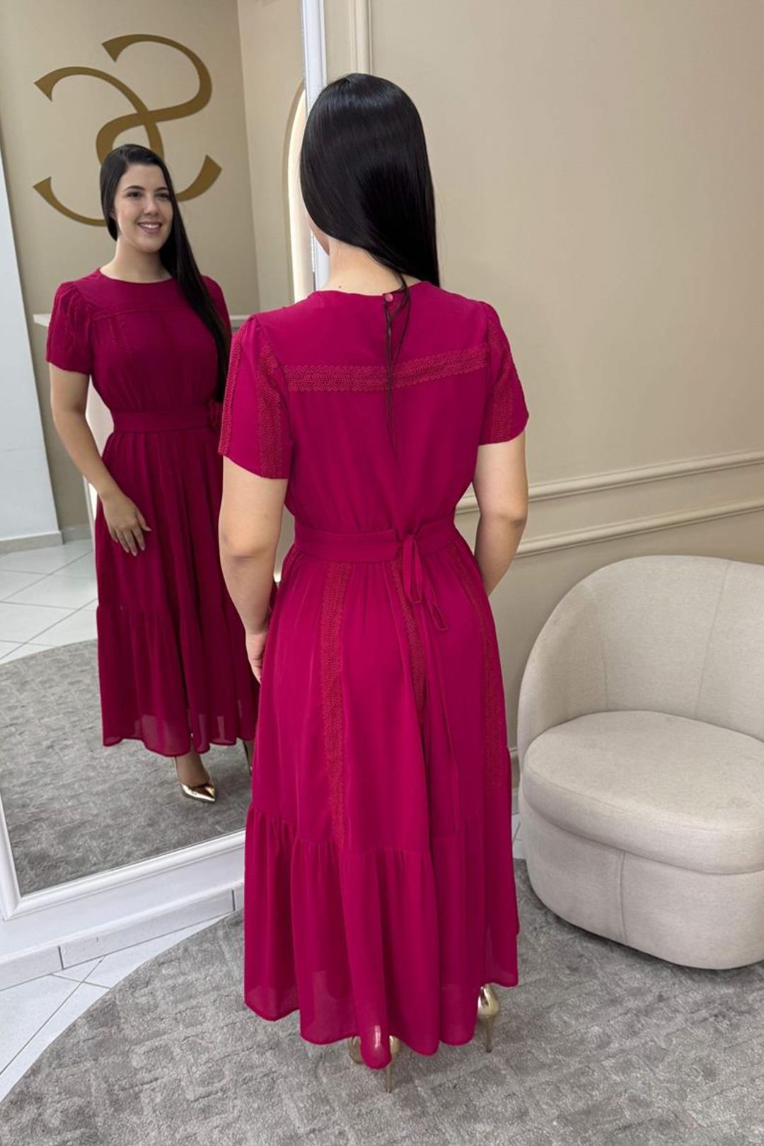 1173 | Vestido Roseli - Marsala