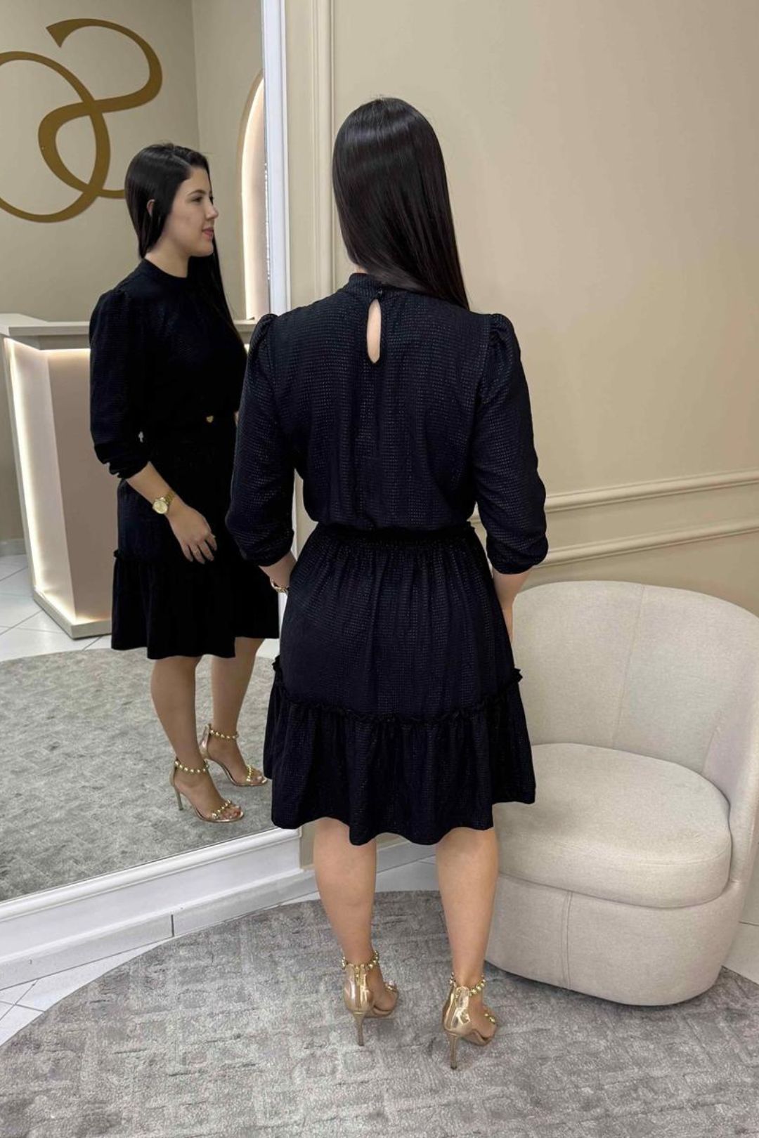 1361 | Vestido Luciana - Preto