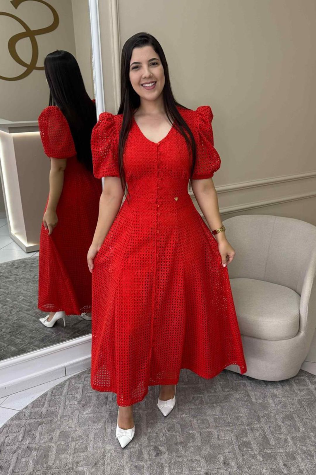 1238 | Vestido Brenda - Vermelho