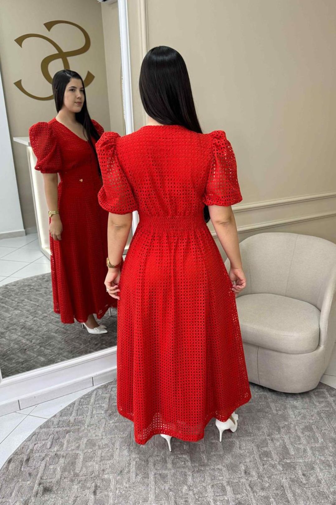 1238 | Vestido Brenda - Vermelho