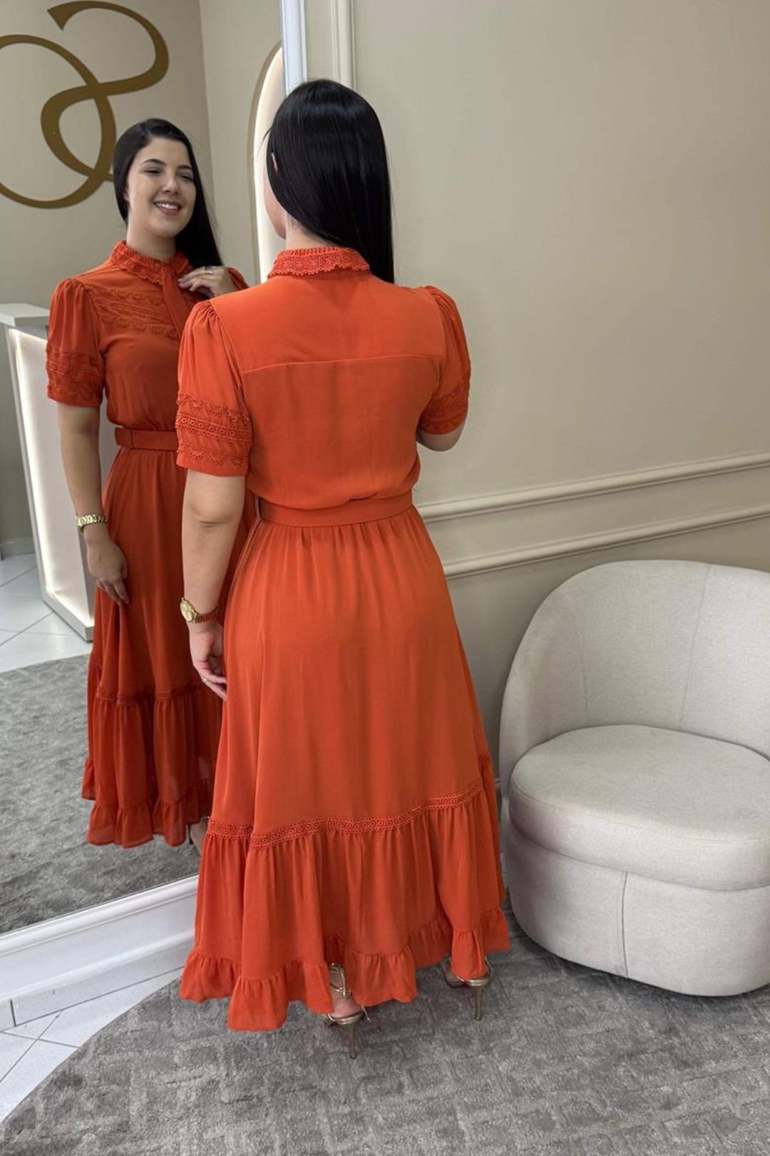 1849 | Vestido Marly - Terra Cota