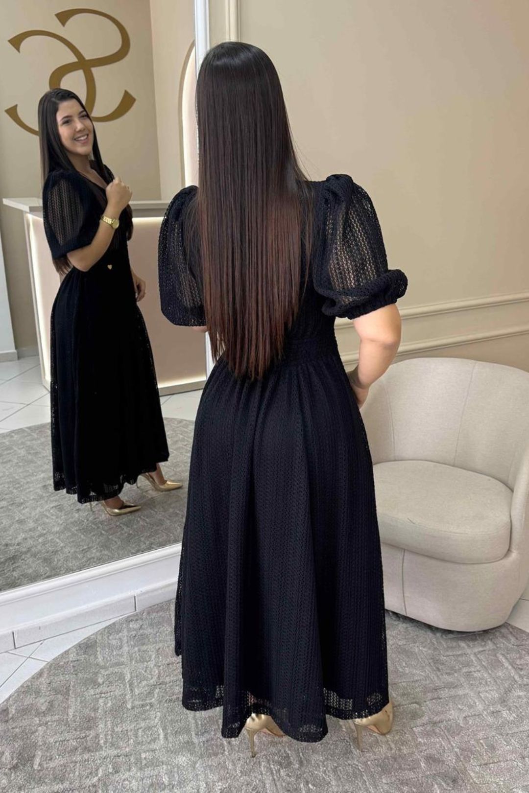 6251 | Vestido Barbara - Preto