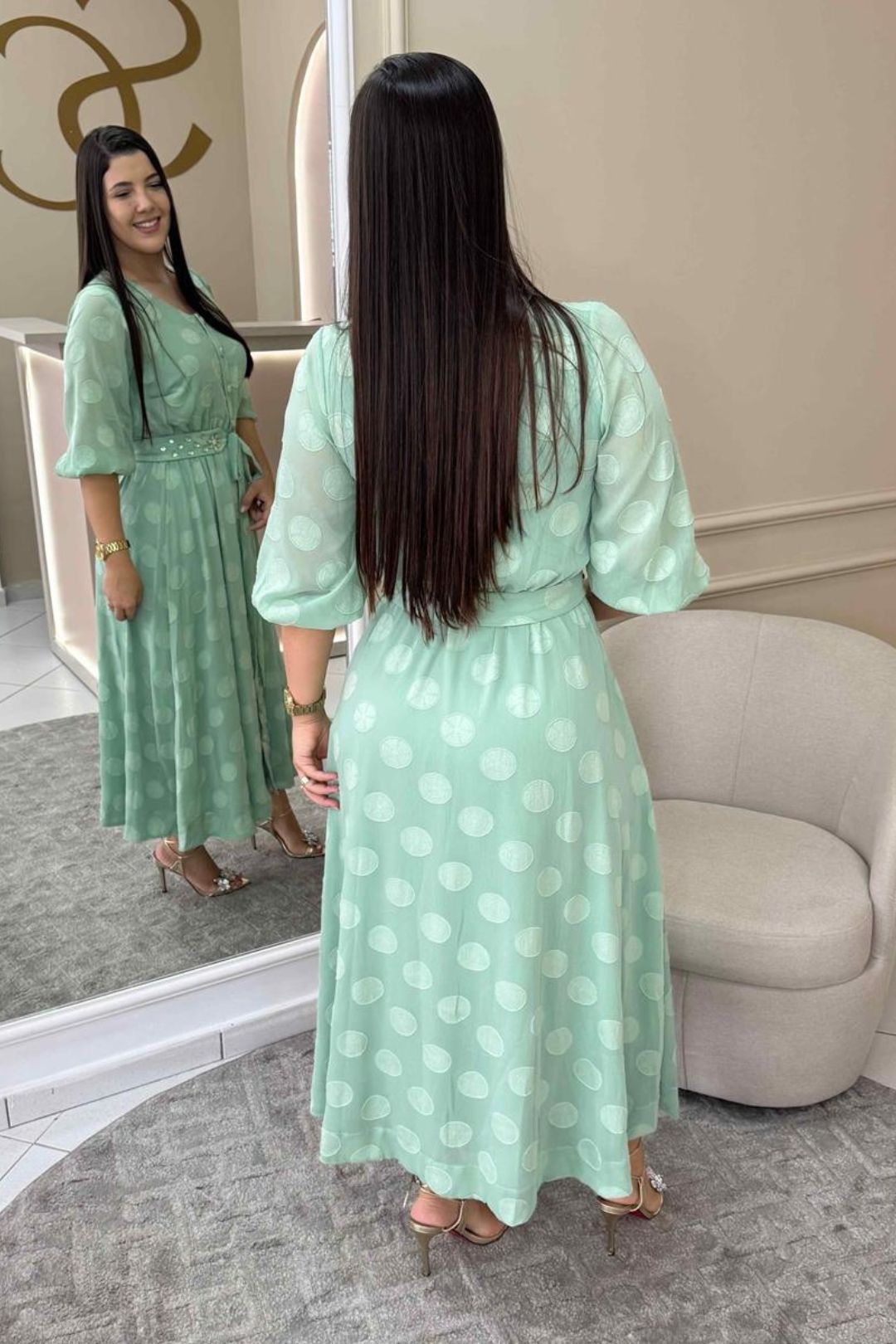 2418 | Vestido Chemisie Vera - Verde