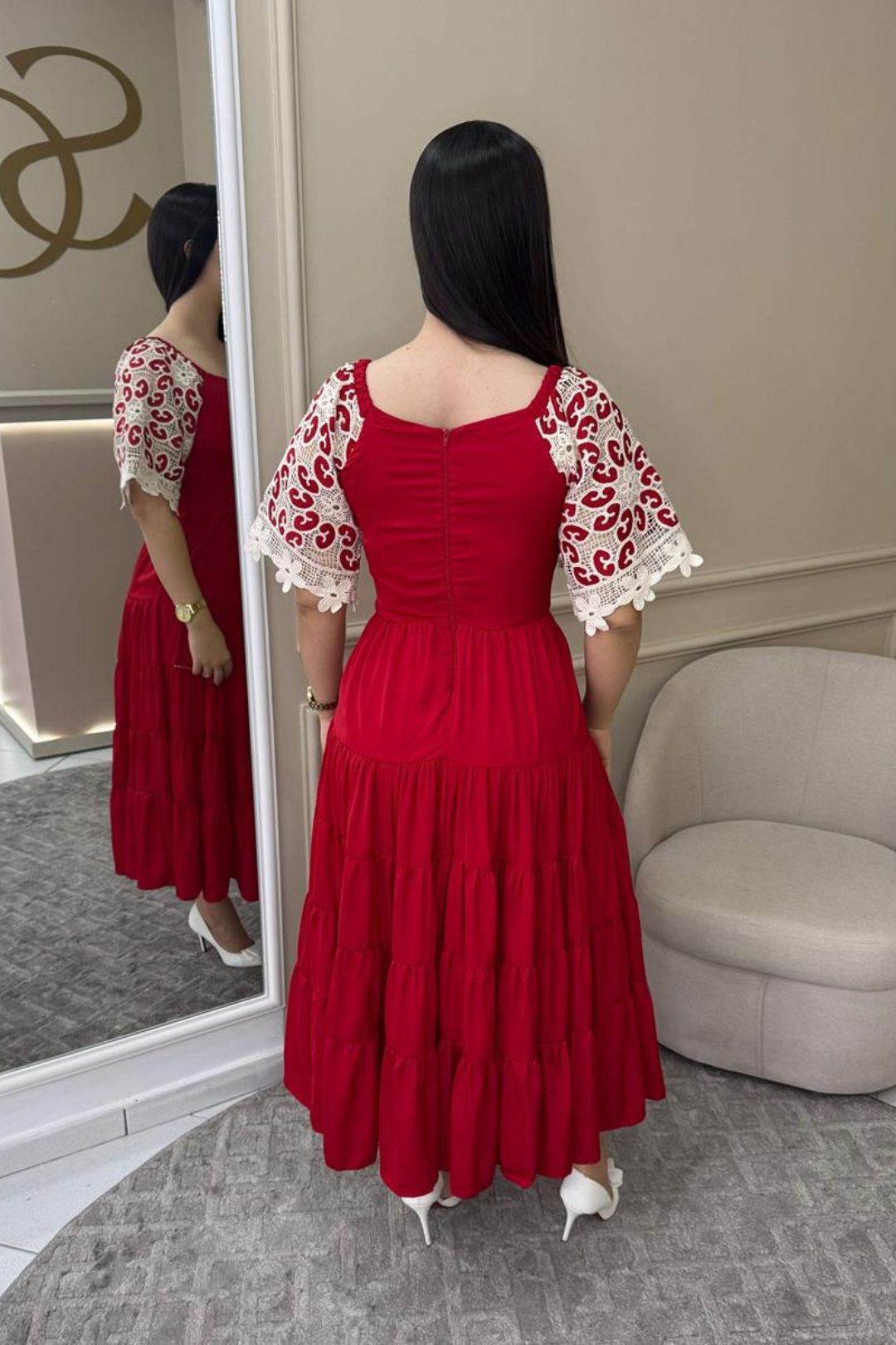 3647 | Vestido Laura - Vermelho