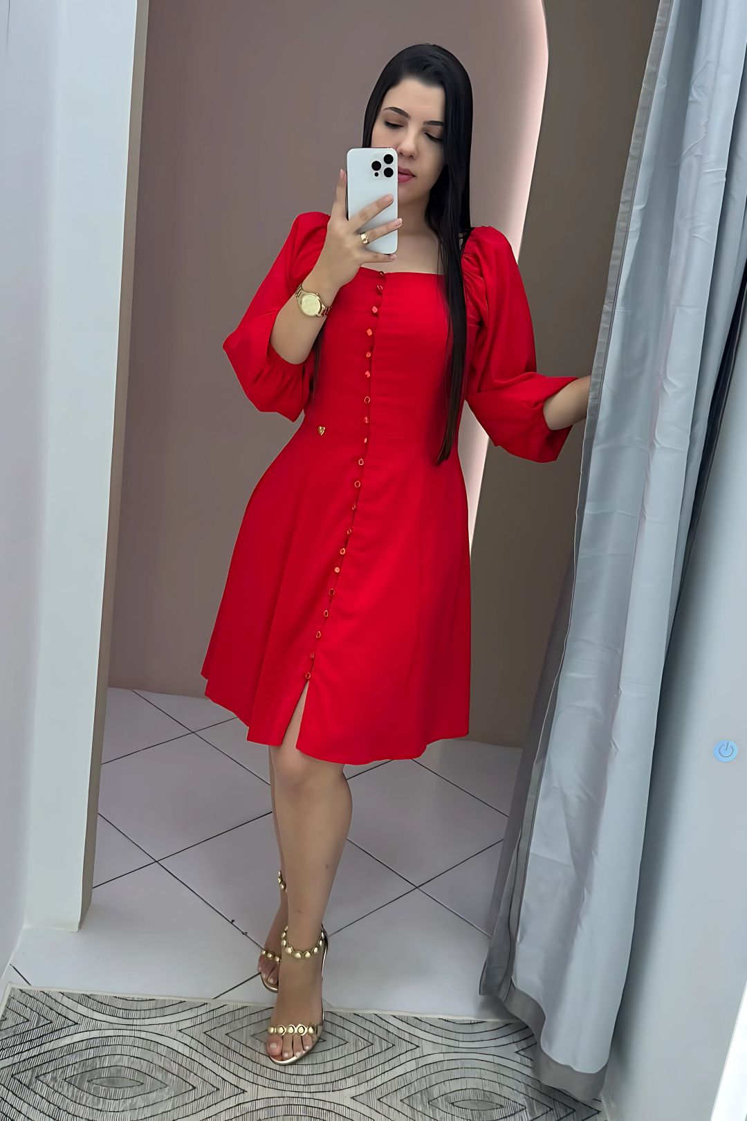 1439 | Vestido Larissa - Vermelho