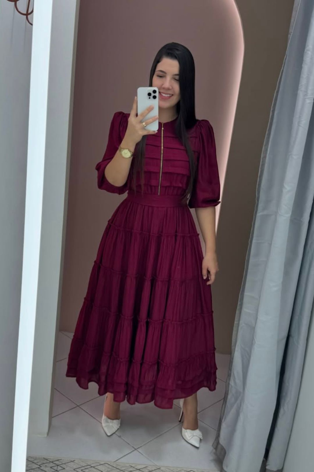 2647 | Vestido Neide - Vinho