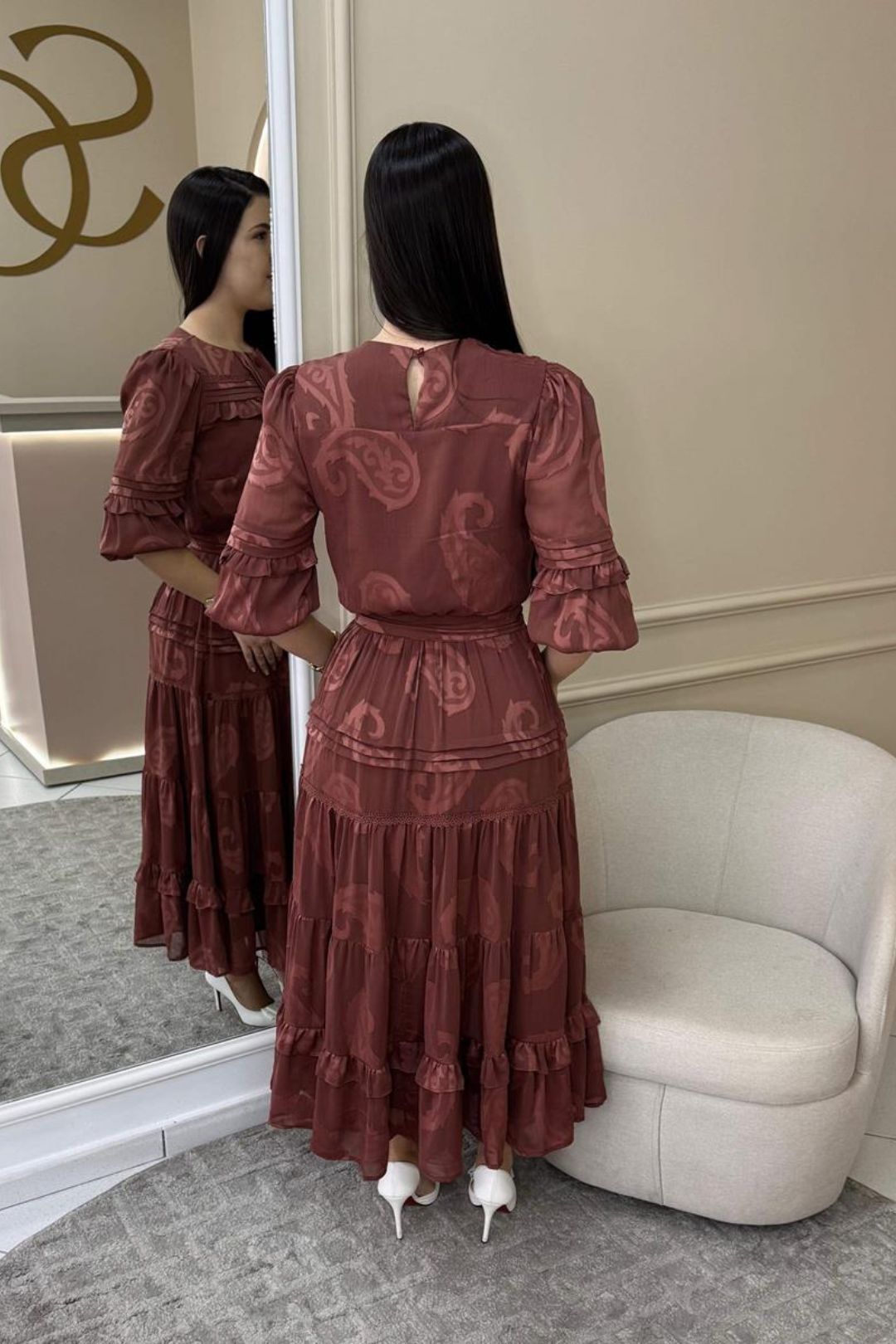 1257 | Vestido Gabriele - Marrom