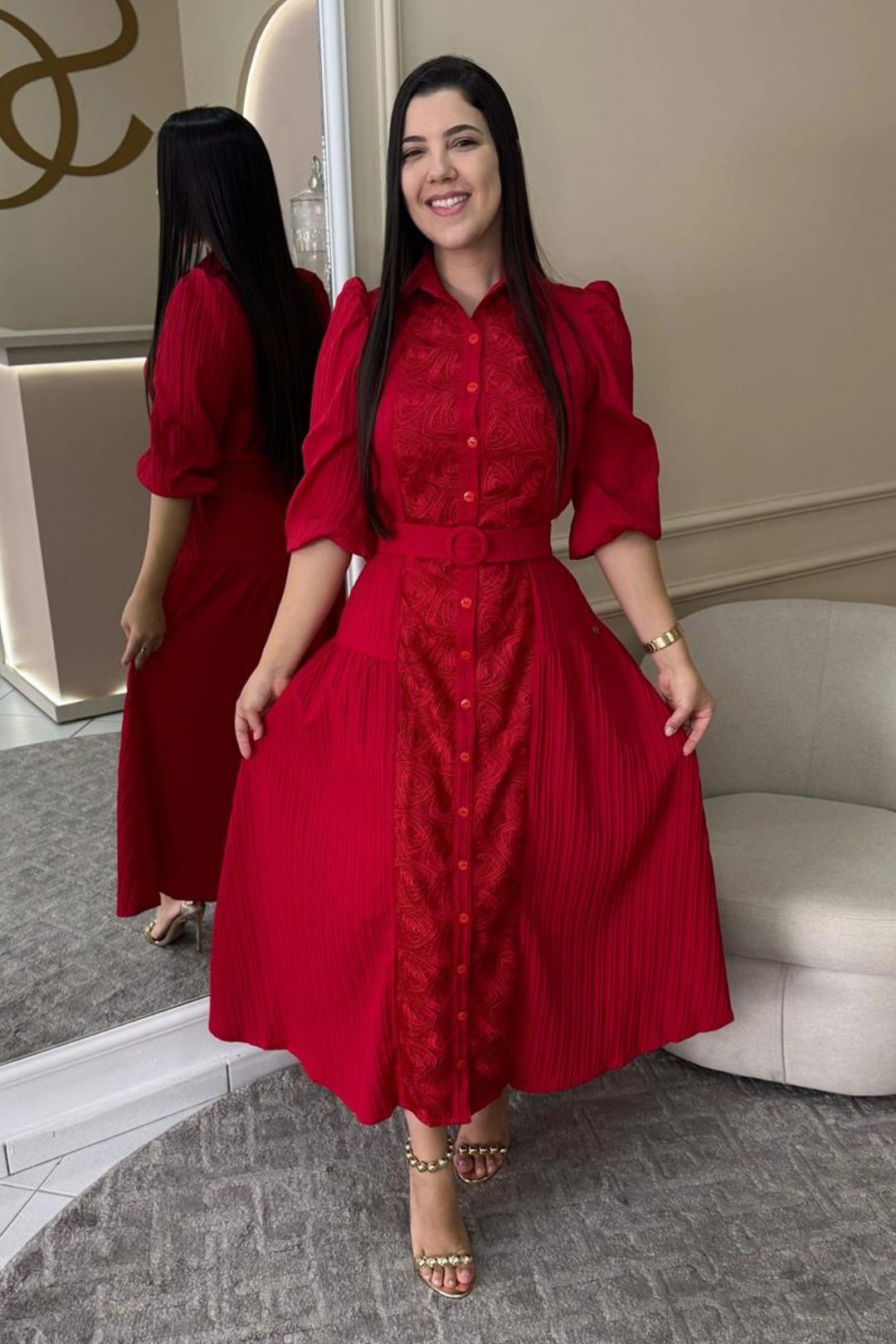 1871 | Vestido Rose - Vermelho