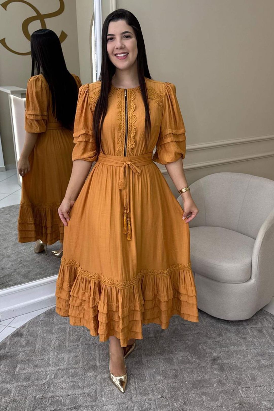 1340 | Vestido Vilma - Mostarda