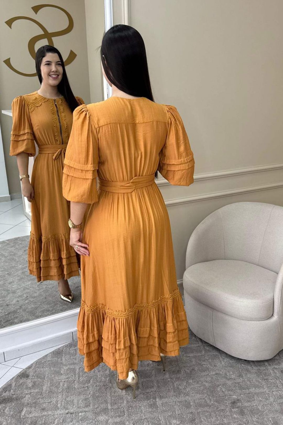 1340 | Vestido Vilma - Mostarda